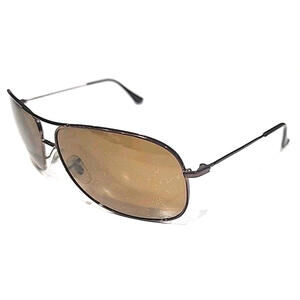 Ray Ban RB3267 Scratched Lenses Brown Metal Square Sunglasses Frame 64-13 125